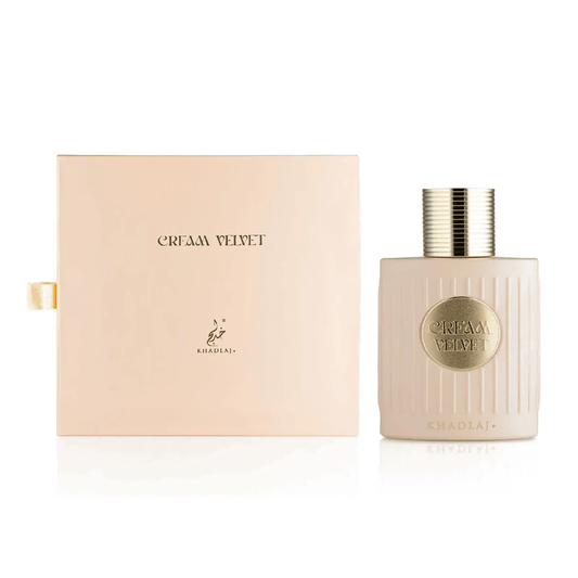 Cream Velvet Extrait De Parfum 100ml by Khadlaj – Luxurious & Elegant Scent for Women Indulge in the opulence of Khadlaj Cream Velvet, Buy now at Nura Bliss