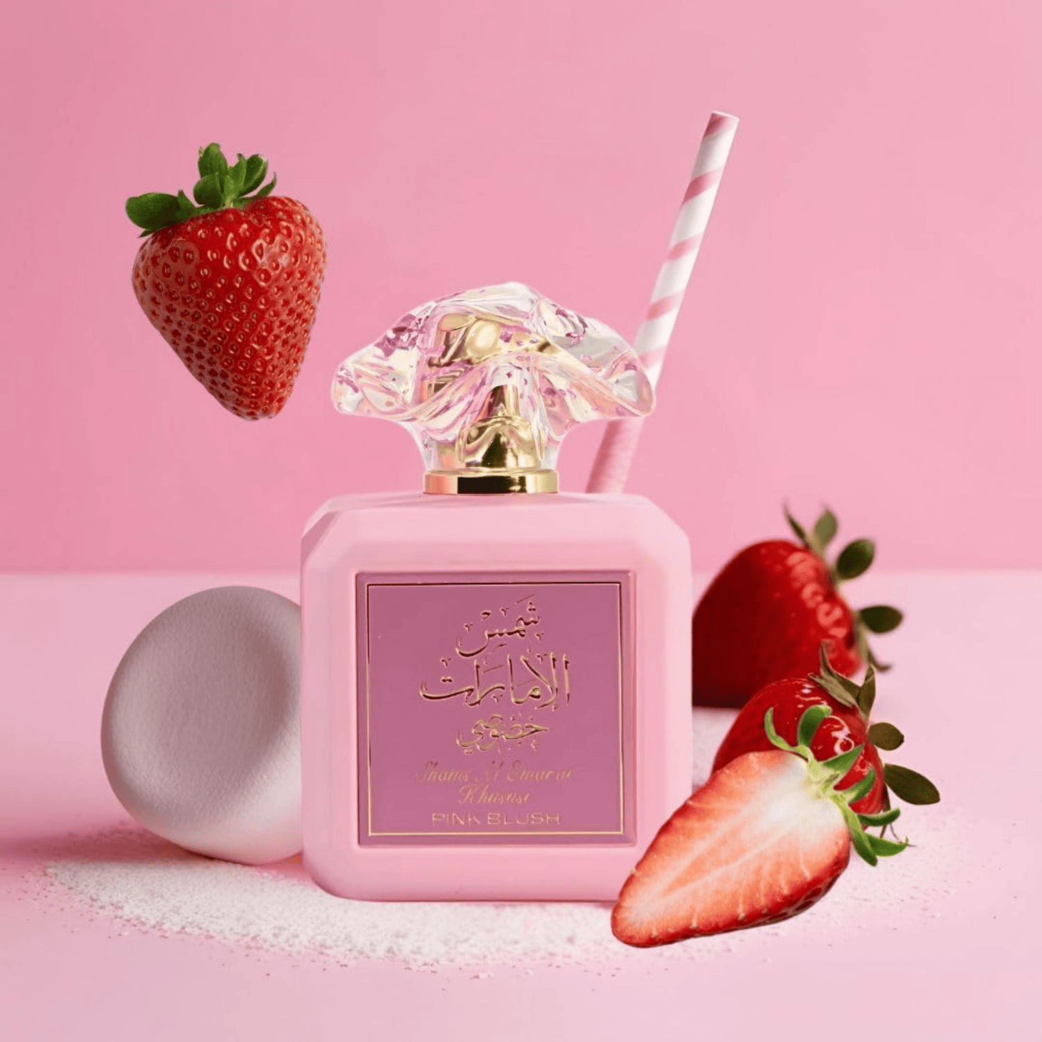 Discover Pink Blush Shams Al Emarat UK. A sweet women's EDP with raspberry, marshmallow, cream & vanilla. A Yum Boujee Marshmallow alternative. Shop now!