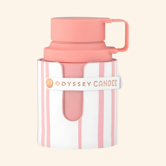 Discover Armaf Odyssey Candee Eau de Perfume for Women and Men UK. Potent fruity EDP with strawberry, raspberry, passionfruit & caramel. Shop now at Nurabliss!