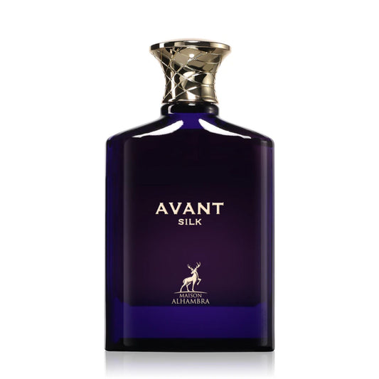 Shop Maison Alhambra Avant Silk 100ml EDP for Women. A refined blend of citrus, saffron, tuberose, patchouli, amber, vanilla, and cedarwood. Perfect for evenings.