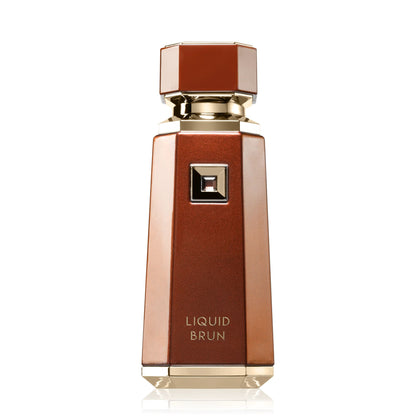 Shop French Avenue Liquid Brun Perfume for Men. A luxurious blend of cinnamon, bourbon vanilla, and smoky guaiac wood. Long-lasting, warm, and sophisticated.