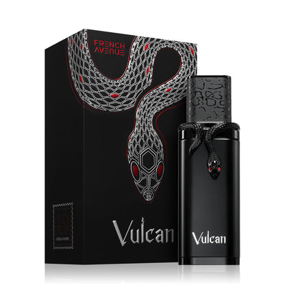 Shop French Avenue Vulcan Black Friday Edition for Unisex. A dark, sophisticated blend of leather, saffron, and papyrus. A long-lasting, bold, and luxurious scent.