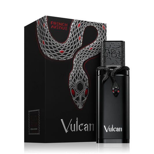 Shop French Avenue Vulcan Black Friday Edition for Unisex. A dark, sophisticated blend of leather, saffron, and papyrus. A long-lasting, bold, and luxurious scent.