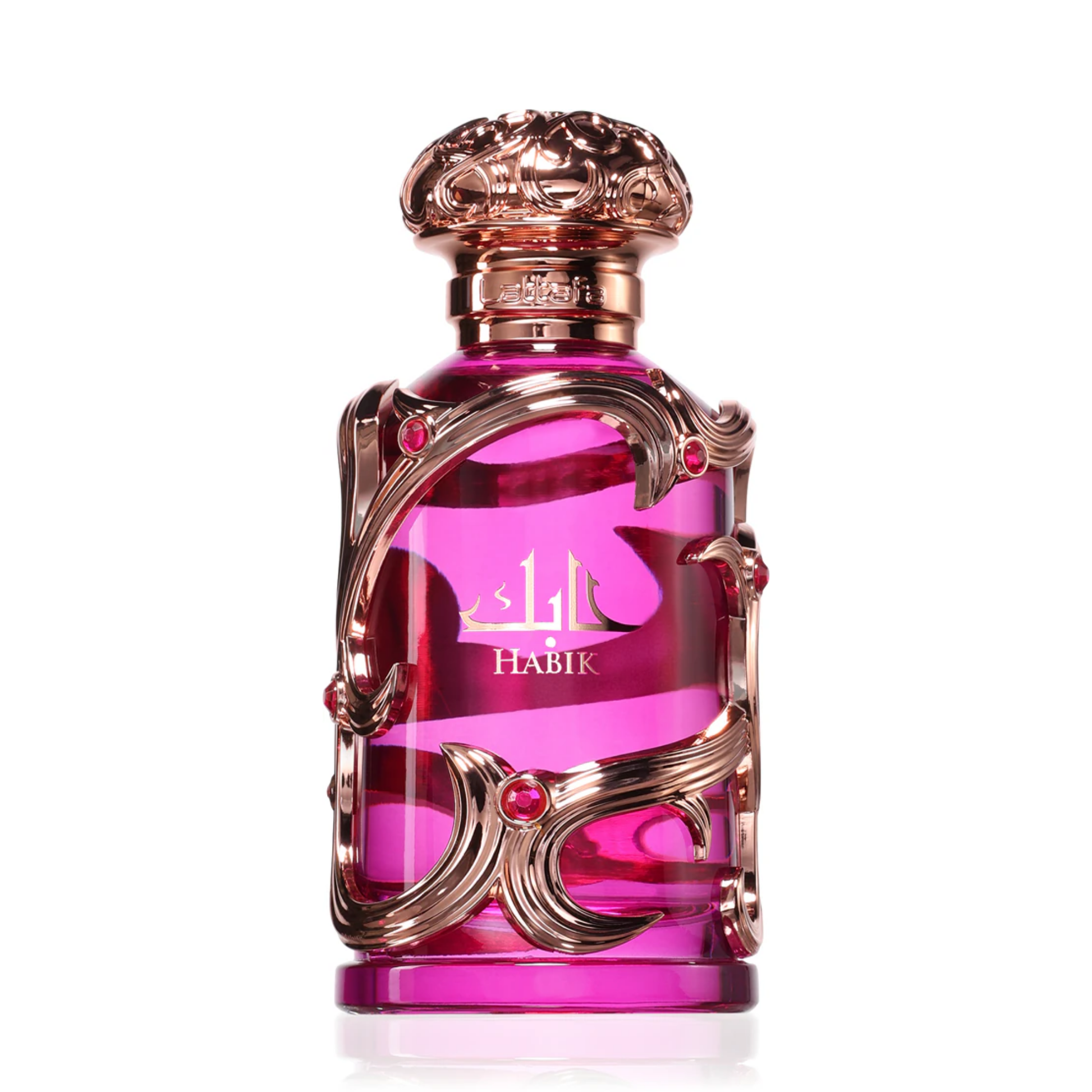 Discover Lattafa Habik UK. An elegant women's EDP with pear, bergamot, jasmine & musk. A stunning modern classic inspired by Dylan purple Shop now at NuraBliss