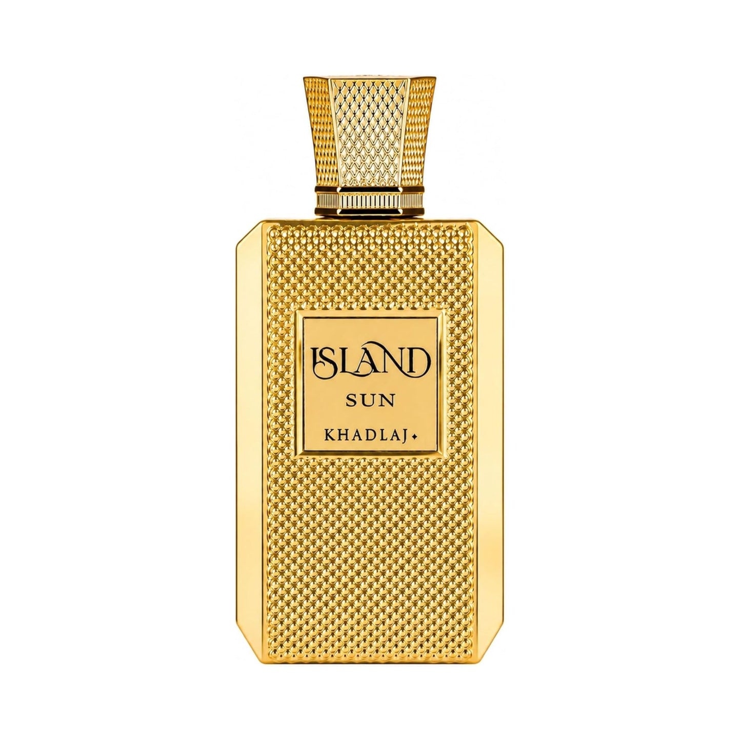 Shop Khadlaj Island Sun 100ml Extrait de Parfum. A high-concentration blend of juicy mango, coconut, pink pepper, tonka bean, and precious woods.