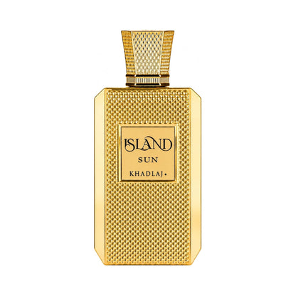 Shop Khadlaj Island Sun 100ml Extrait de Parfum. A high-concentration blend of juicy mango, coconut, pink pepper, tonka bean, and precious woods.