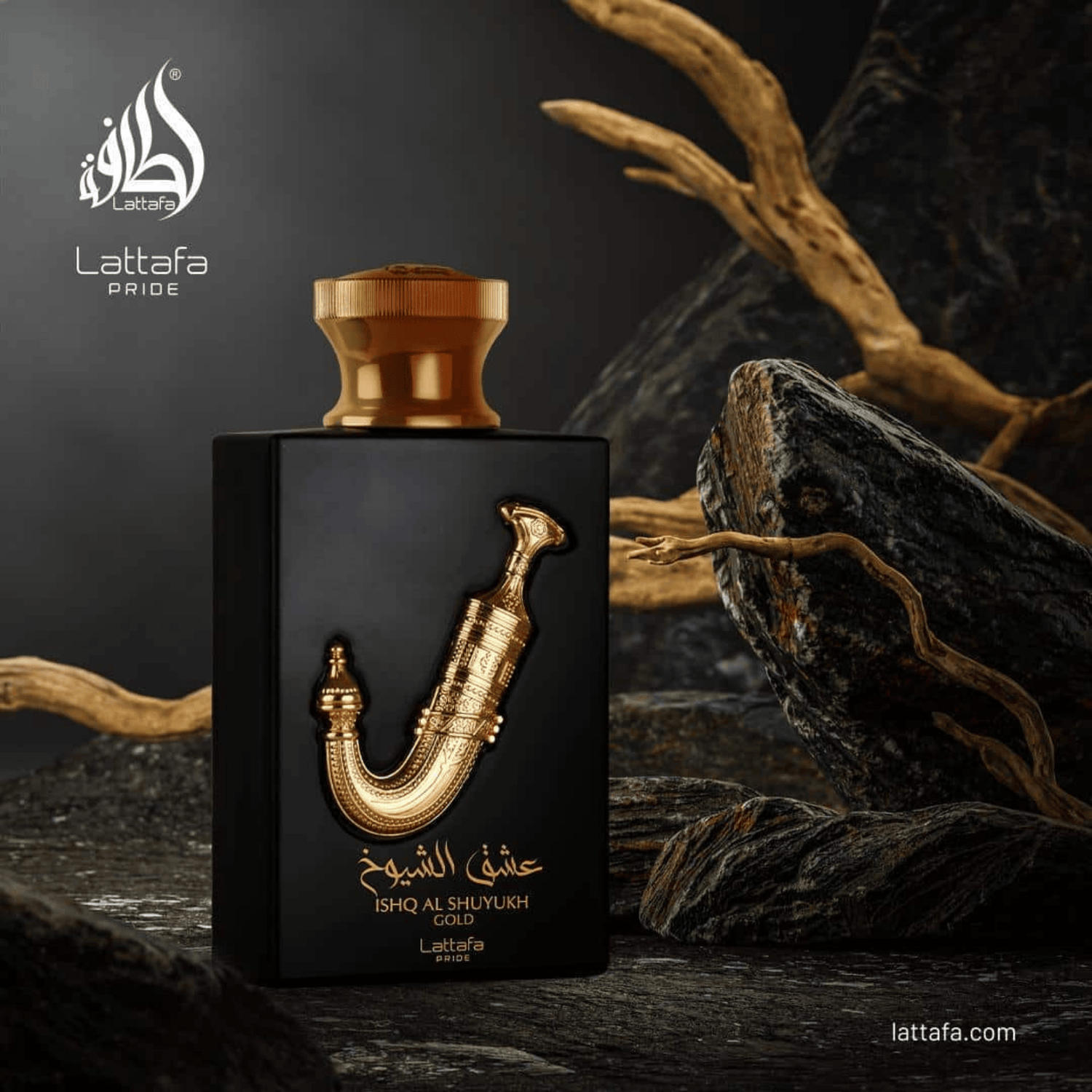 Discover Lattafa Pride Ishq Al Shuyukh Gold. A luxurious unisex fragrance featuring caramel, saffron, and suede leather. Deep, warm, and opulent. Shop now.