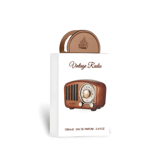 Experience Lattafa Pride Vintage Radio. A unique blend of plum, smoky palo santo, and lavender. A sophisticated, long-lasting fragrance for the modern man.