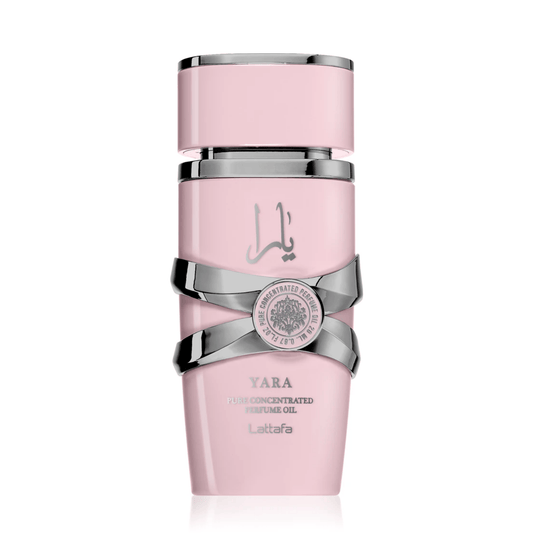 Experience the viral Lattafa Yara in a concentrated perfume oil. A creamy blend of orchid, tropical fruits, and vanilla. Perfectly portable and long-lasting.