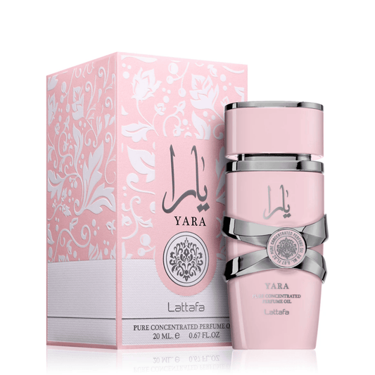Experience the viral Lattafa Yara in a concentrated perfume oil. A creamy blend of orchid, tropical fruits, and vanilla. Perfectly portable and long-lasting.
