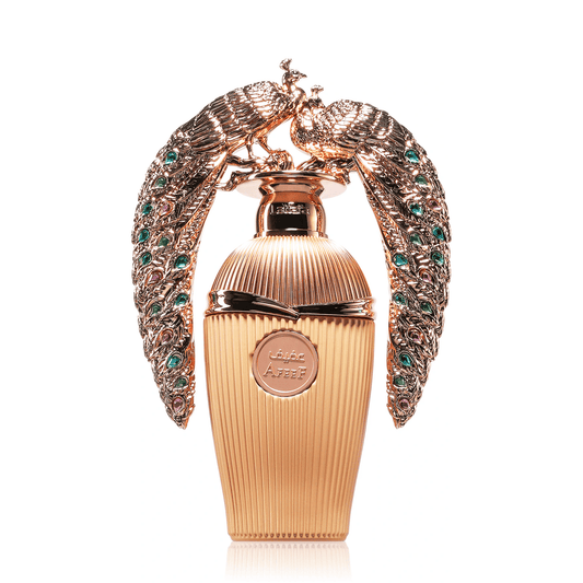 Discover Lattafa Afeef, a sophisticated unisex scent featuring juicy peach, elegant tuberose, and creamy praline. A long-lasting, opulent spicy floral fragrance.