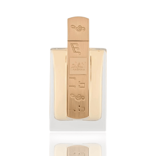 Buy now Lattafa Angham UK. Unique EDP for women with lavender, praline, cacao & vanilla. A sophisticated Burberry Goddess alternative. Chic comfort awaits.