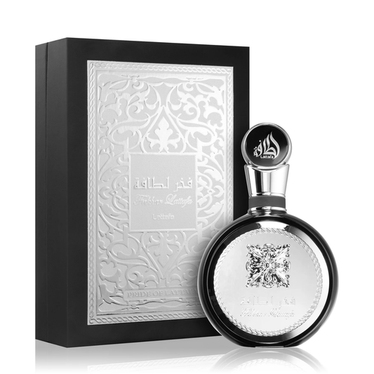 Shop Lattafa Fakhar Men, a premier aromatic fragrance featuring crisp apple, ginger, and sage. Long-lasting, masculine, and perfect for all-day freshness.