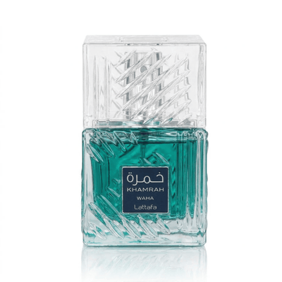 Buy Now the New release Lattafa Khamrah Waha, a unique unisex blend of zesty yuzu, fresh cucumber, and warm vanilla. A long-lasting, ozonic twist on a classic.