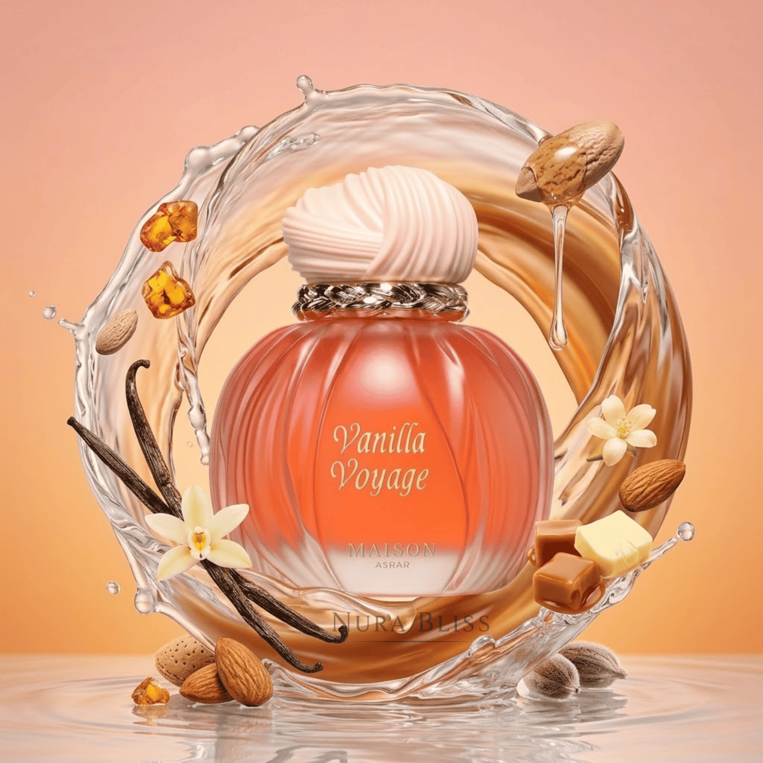 Shop Maison Asrar Vanilla Voyage for Unisex. A decadent blend of creamy butter, caramel, and honey. Long-lasting, cozy, and sophisticated gourmand luxury.