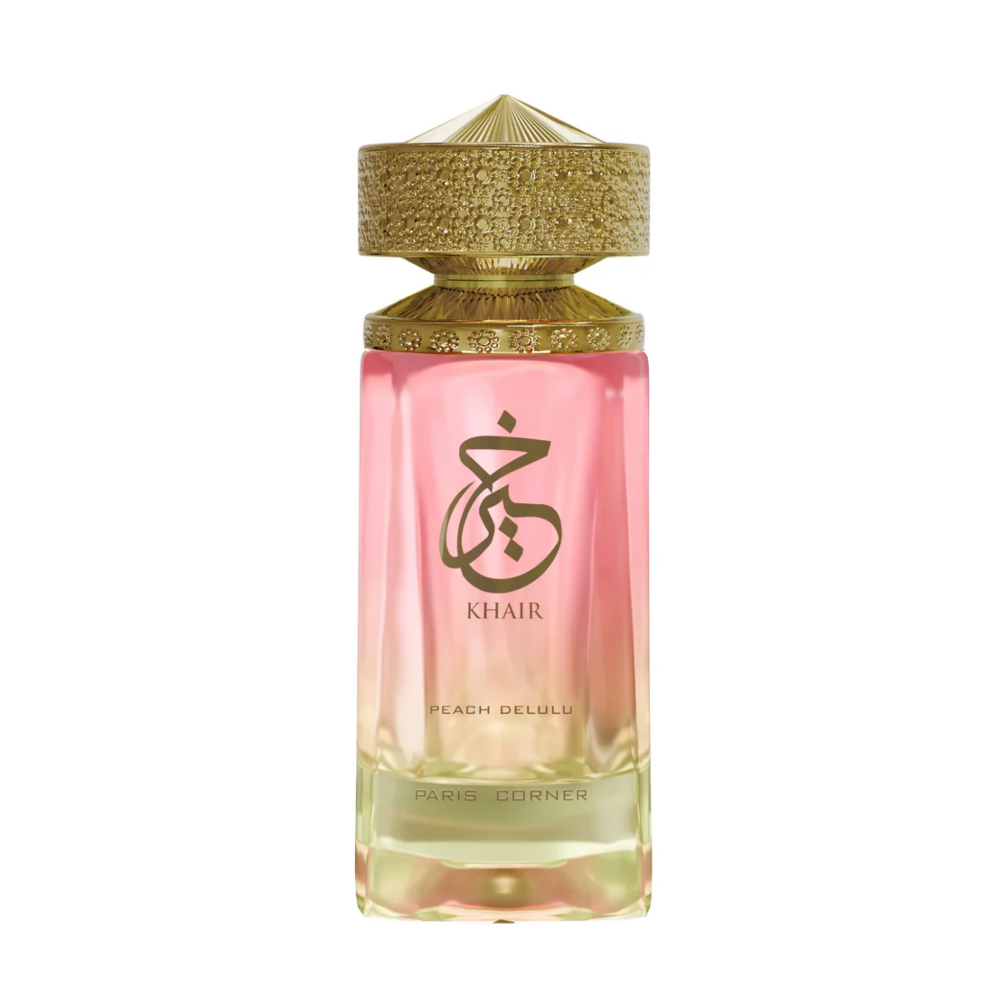 Discover Paris Corner Khair Peach Delulu UK. A vibrant EDP with peach, guava, ginger, cardamom & caramel. Playful, sweet & unique. Peach's Revenge. Shop now!