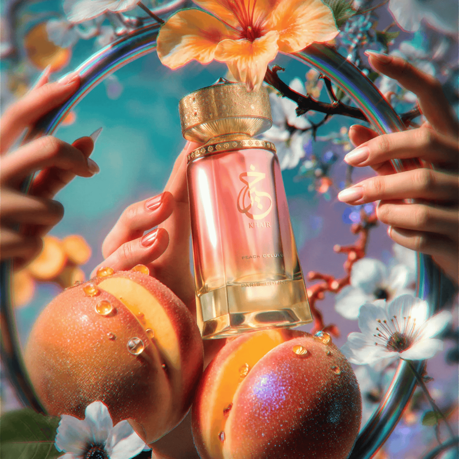 Discover Paris Corner Khair Peach Delulu UK. A vibrant EDP with peach, guava, ginger, cardamom & caramel. Playful, sweet & unique. Peach's Revenge. Shop now!