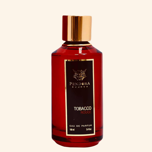 Pendora Scent Tobacco Rouge Bold spicy tobacco EDP blending cinnamon, oud, apple, tobacco & vanilla. A potent Red Tobacco alternative. Buy now at Nura bliss