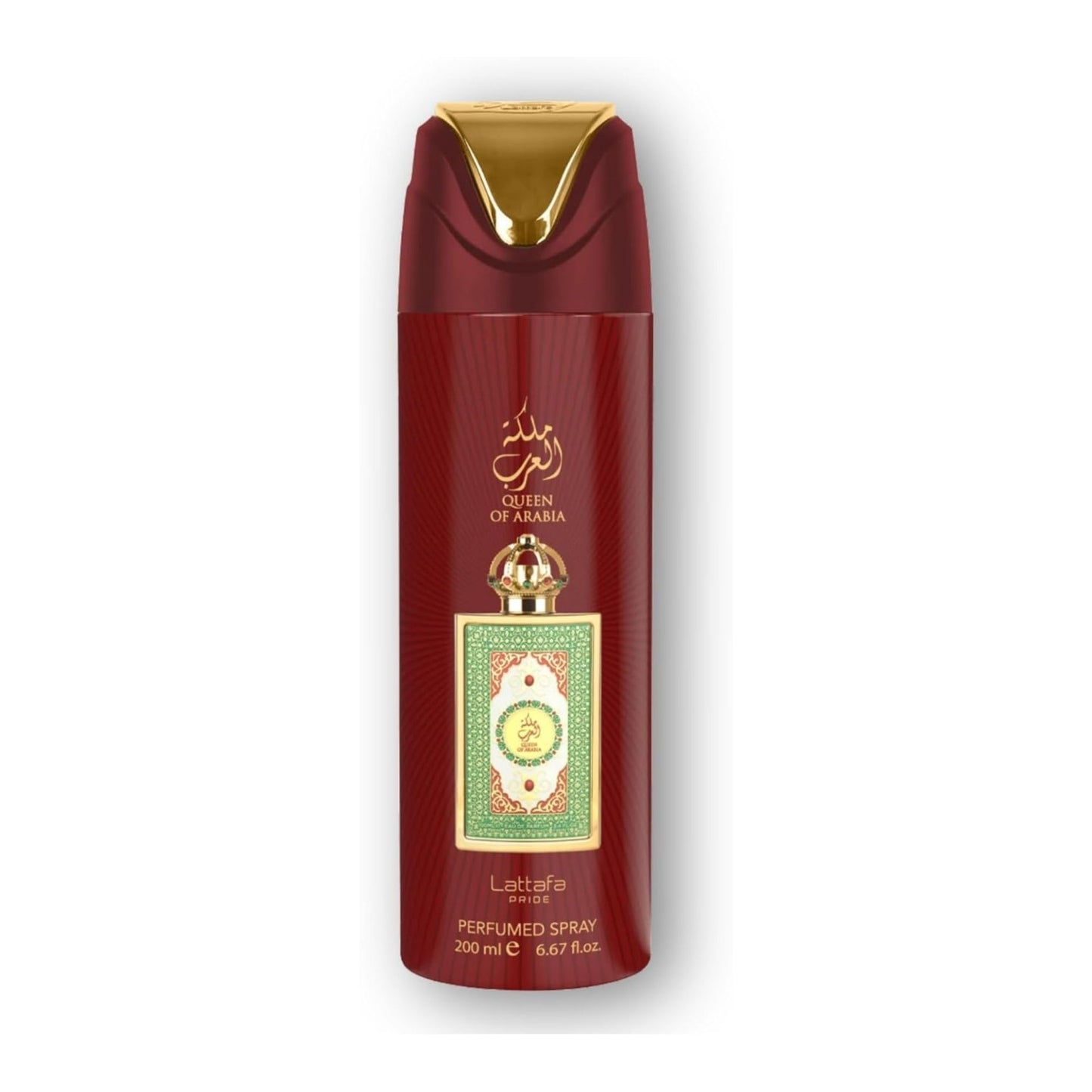 Shop Lattafa Pride Queen of Arabia Body Spray 200ml. A sun-warmed blend of salted coconut, heliotrope, creamy vanilla, and amber. Refreshing gourmand luxury.