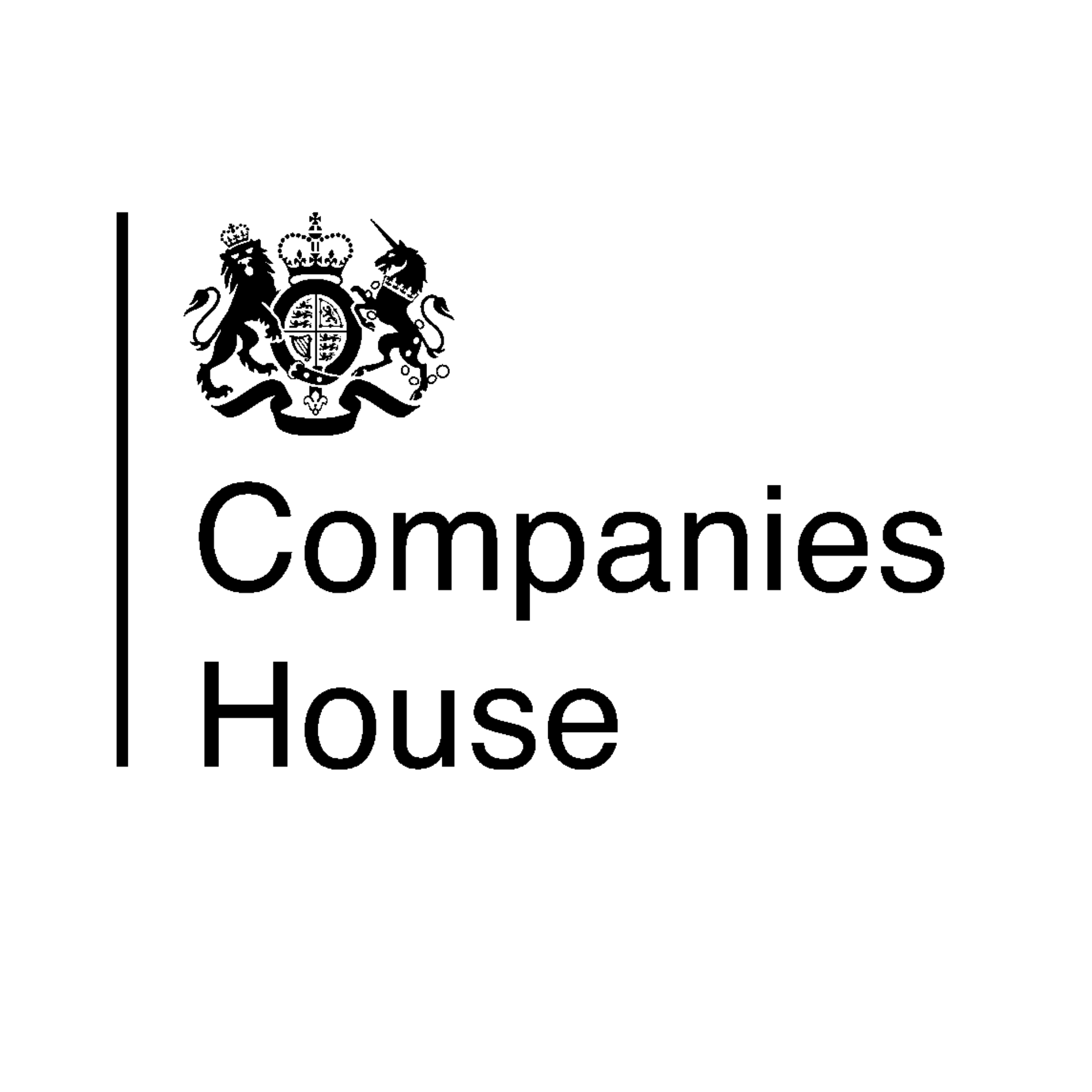 Logo of Companies House with a coat of arms on a white background